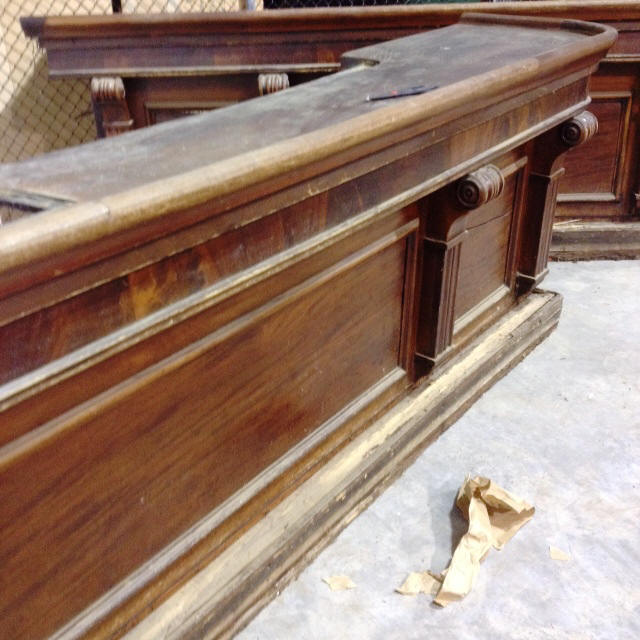 antique restored salvaged wooden bars
