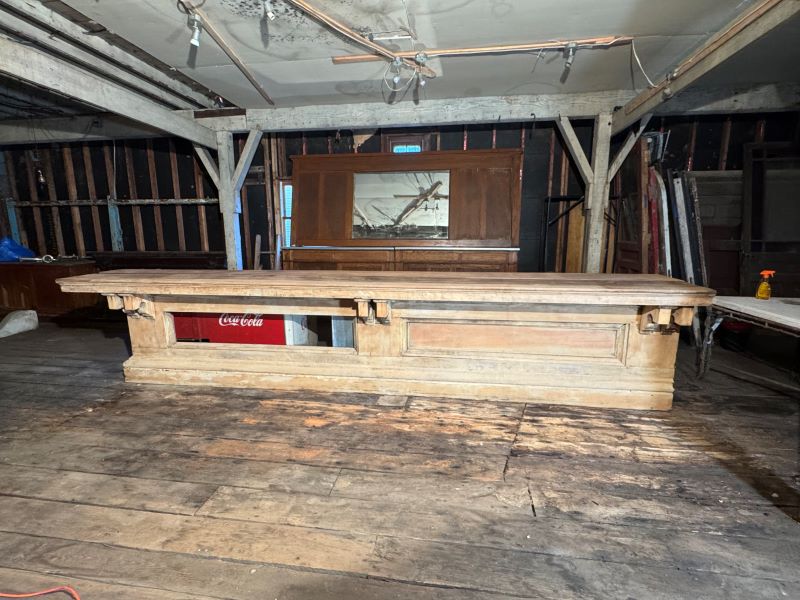 Front bar, mahogany top, and an Optional Oak backbar