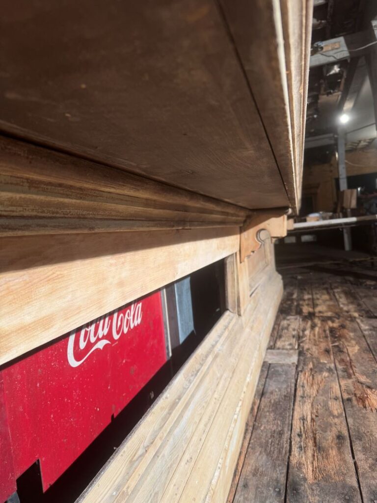 Front bar, mahogany top, and an Optional Oak backbar