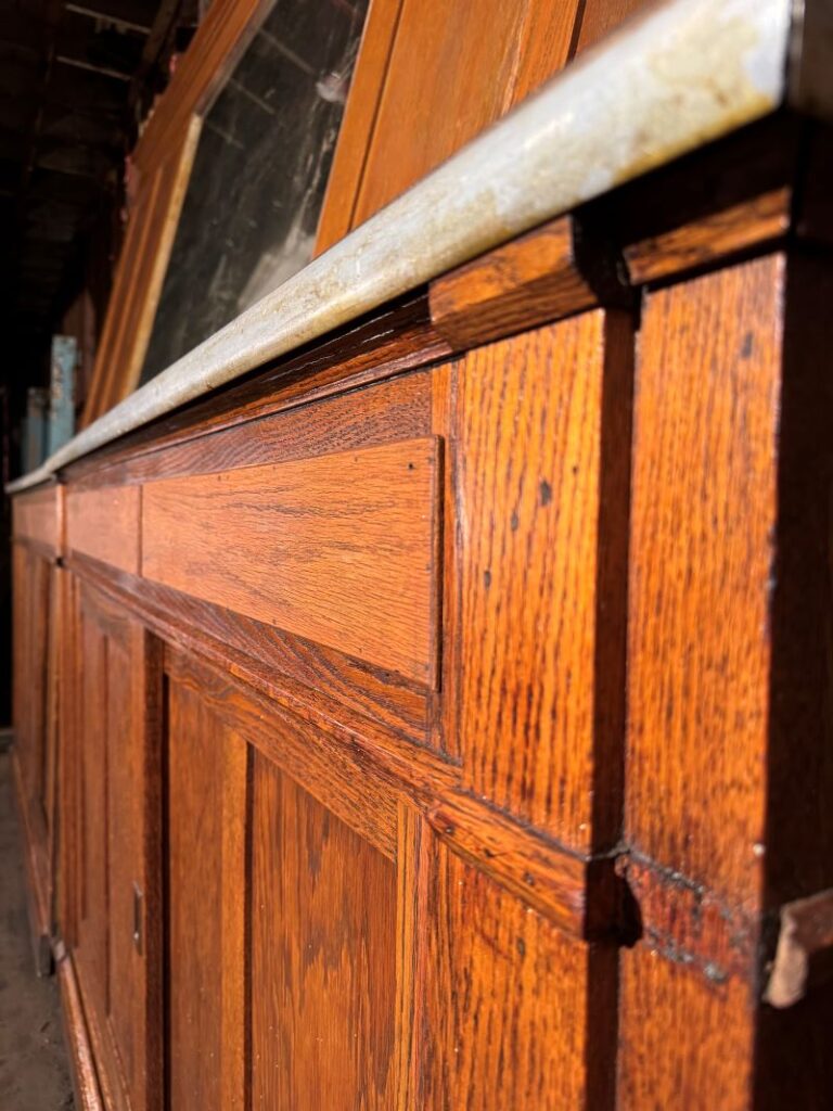 Oak Backbar with mirror