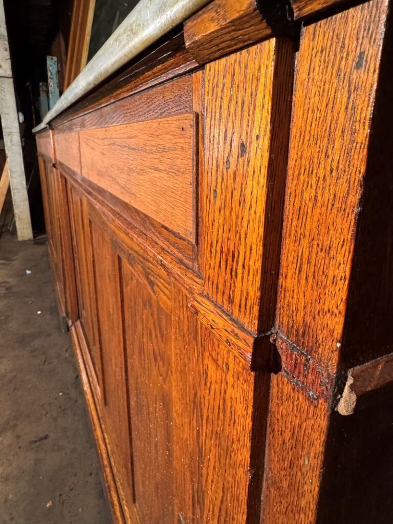 Oak Backbar with mirror